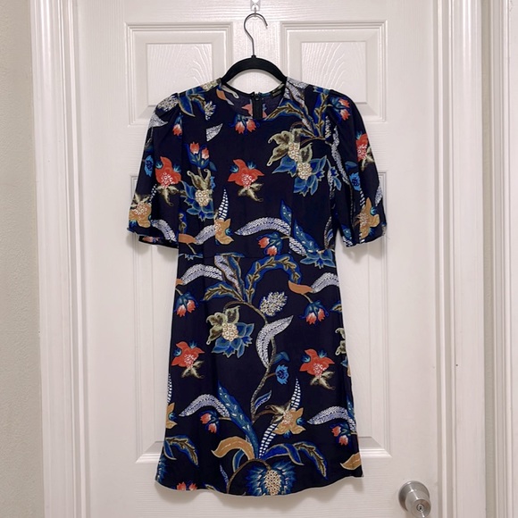 NWOT MAJE Rimbaud Baroque Print Mini Dress - Picture 5 of 8